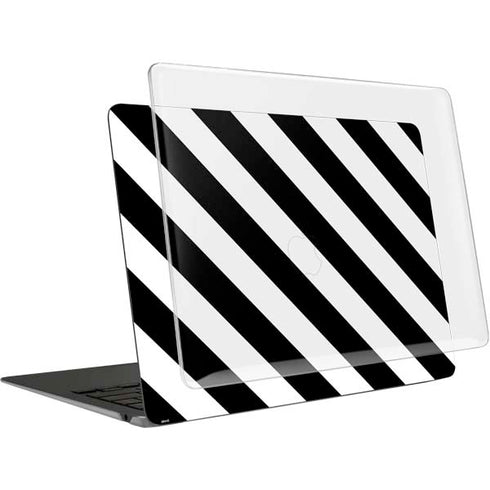 Black and White Geometric Stripes MacBook Air 15in (2023-2025) Case plus Skin